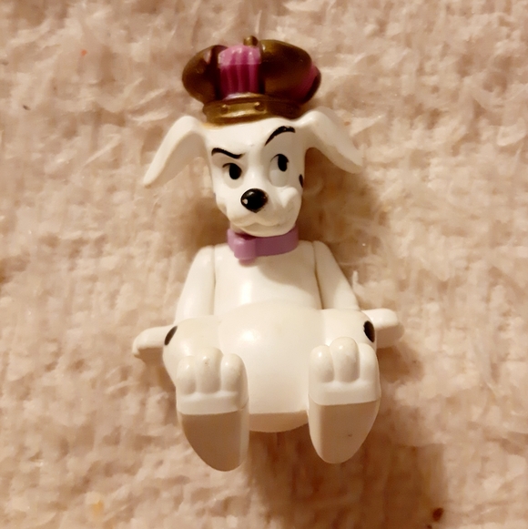 1996 101 Dalmatians Toy Dog Wearing Purple and Gold Crown McDonald's Disney - Picture 3 of 9